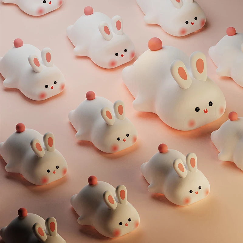 Cute Rabbit-shaped Silicone Night Light